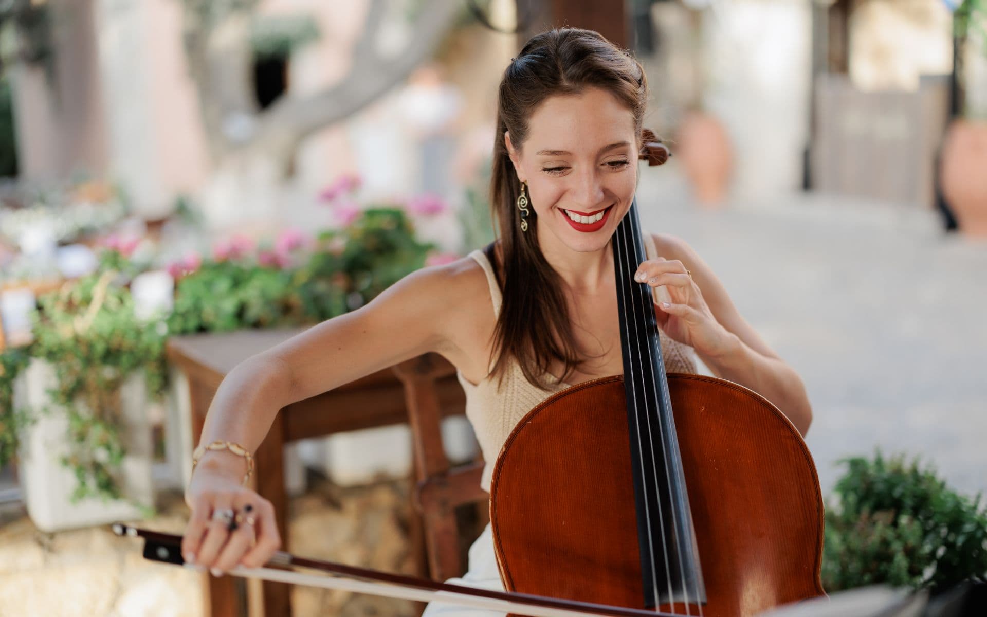 image of one cello and a half